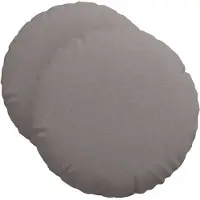 vidaXL Coussins De Siège 2 Pcs Taupe Ø50 X 19 Cm Tissu