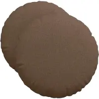 vidaXL Coussins De Siège 2 Pcs Marron Ø50 X 19 Cm Tissu