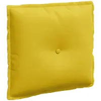vidaXL Coussin de dossier jaune 50 x 45 cm en velours côtelé
