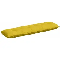 vidaXL Coussin dorsal jaune 180 x 50 cm tissu velours côtelé