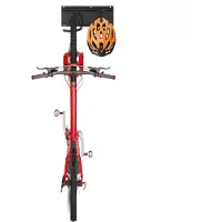 TJ Trading Support mural pour vélo TOJ, 40 cm – Accroche-vélo pour 1 vélo – avec crochet en caoutchouc – Support mural pour vélo, idéal pour garage, abri de jardin et cave – Noir