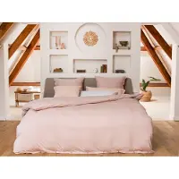 Yumeko - Parure de lit - Jersey De Coton - 200x220 - Rose