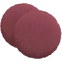 vidaXL Coussins De Siège 2 Pcs Bordeaux Ø60 X 21 Cm Tissu