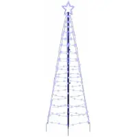 vidaXL Arbre de Noël LED avec 390 LED Bleu 250 cm Fer