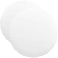 vidaXL Coussins De Siège 2 Pcs Blanc Ø50 X 19 Cm Tissu