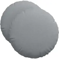 vidaXL Coussins De Siège 2 Pcs Gris Clair Ø50 X 19 Cm Tissu