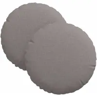 vidaXL Coussins De Siège 2 Pcs Taupe Ø30 X 13 Cm Tissu