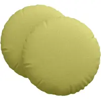 vidaXL Coussins De Siège 2 Pcs Vert Clair Ø80 X 29 Cm Tissu