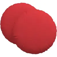 vidaXL Coussins De Siège 2 Pcs Rouge Ø80 X 29 Cm Tissu