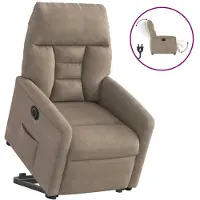 vidaXL Fauteuil relax releveur électrique Taupe Tissu microfibre