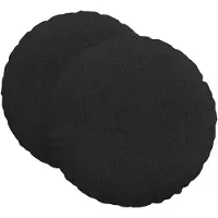 vidaXL Coussins De Siège 2 Pcs Noir Ø80 X 29 Cm Tissu