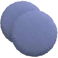 vidaXL Coussins De Siège 2 Pcs Bleu Denim Ø40 X 13 Cm Tissu