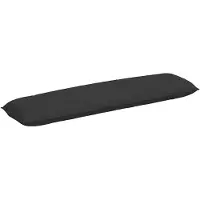 vidaXL Coussin De Dos Noir 200 X 50 Cm Tissu En Microfibre