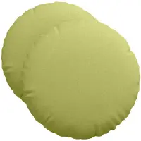 vidaXL Coussins De Siège 2 Pcs Vert Clair Ø50 X 19 Cm Tissu