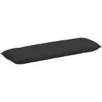 vidaXL Coussin De Dos Noir 160 X 50 Cm Tissu En Microfibre