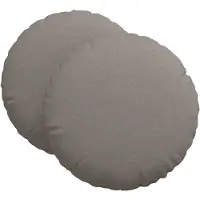 vidaXL Coussins De Siège 2 Pcs Taupe Ø80 X 29 Cm Tissu