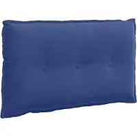 vidaXL Coussin de dossier bleu police 80 x 50 cm en velours côtelé