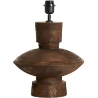 Light & Living Lampe de table - marron - Fiera - bois - luminaire individuel - E27 - 8315164 -