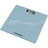 Grundig Pèse-personne Digital - Pèse-personne jusqu'à 180KG - Pèse-personne avec écran LCD et affichage de la température - Unités Kg et Lb - Arrêt automatique - Plateau en verre - Argent