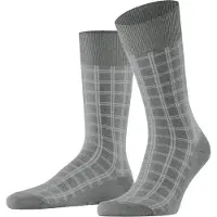 Falke Chaussettes gris clair, A carreaux