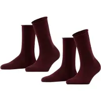 Falke Chaussettes 'Happy' rouge foncé