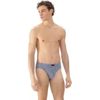 Mey Slip 'Blue Geo' bleu nuit / blanc