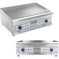 Royal Catering Plancha électrique lisse - Double - 60 cm - 2 x 3 200 W