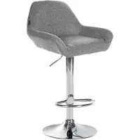 CLP Tabouret de bar Braga tissu chromé