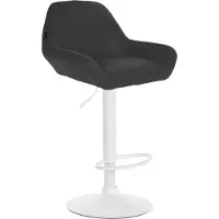 CLP Tabouret de bar Braga tissu blanc