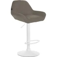 CLP Tabouret de bar Braga tissu blanc