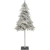 vidaXL Arbre de Noël artificiel floconné de neige avec lumière LED