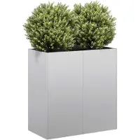 vidaXL Jardinière 80x40x80 cm acier galvanisé