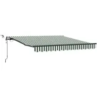 vidaXL , store enroulable, vert et blanc, 300 x 250 cm, polyester