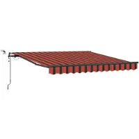 vidaXL , store enroulable orange et marron, 300 x 250 cm, polyester