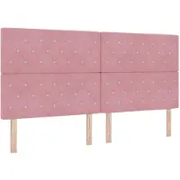 vidaXL Tête de lit rose 200 cm en velours