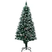vidaXL Arbre de Noël artificiel avec 300 LED avec support Vert 180 cm