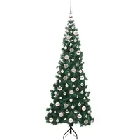 vidaXL Arbre de Noël artificiel angulaire vert 180 cm PVC et métal