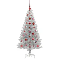 vidaXL Arbre de Noël , argent, 120 cm, en PET