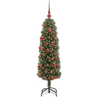 vidaXL Sapin de Noël artificiel avec 150 LEDs avec support Vert 150 cm