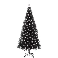 vidaXL Sapin de Noël noir 240 cm PVC