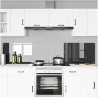 vidaXL Dos de cuisine 2 pcs gris foncé 110 x 50 cm Verre trempé