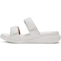 FitFlop F-Mode Go, sandales compensées à deux brides, couleur blanche, taille 38