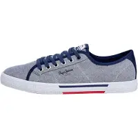 Pepe Jeans Baskets basses 'Brady' bleu marine / bleu denim