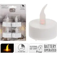 Affek Design Pack 4 Bougies Led Mini À Piles Hobley Blanc