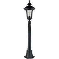 Elstead Lighting Lampe d'extérieur sur poteau, style manoir, noire, E27, 60 W, Chicago Elstead