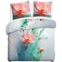 Darymex Linge de lit, linge de lit en satin de coton, haute qualité, Satynlove 180x200 12424 Fleurs
