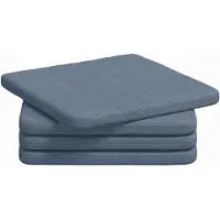 vidaXL Coussins De Siège 4 Pcs Bleu 40 X 40 X 3 Cm