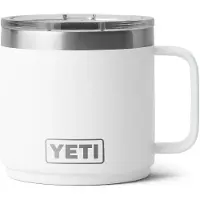 Yeti Rambler Stackable Mug 2.0 14oz Mag Slider Lid, White, tasse thermos empilable avec couvercle, 414 ml