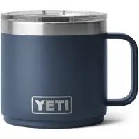 Yeti Rambler Stackable Mug 2.0 14oz Mag Slider Lid, Navy Blue, tasse thermos empilable avec couvercle, 414 ml