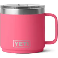 Yeti Rambler Stackable Mug 2.0 14oz Mag Slider Lid, Tropical Pink, mug thermos empilable avec couvercle, 414 ml